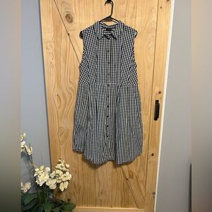 Who What Wear Black and White Checkered Dress